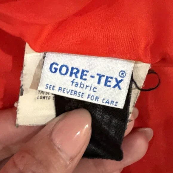 Vintage Alpine Designs Gore-Tex Jacket Mens Medium Red Blue Ski Coat Retro 90s - Picture 12 of 14
